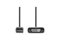 - Adaptateur vidéo - DVI-D (F) pour DisplayPort (M) - DisplayPort 1.2a - 20 cm - rond, support 1080p - noir