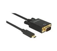 Delock - Adaptateur vidéo externe - ITE IT6516BFN - USB-C - D-Sub - noir - Pour la vente au détail G