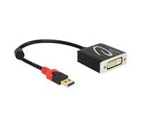 DeLOCK 62737 câble vidéo et adaptateur 0,2 m DVI-I Noir