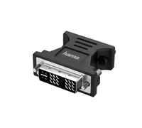 Hama Adaptateur DVI vers VGA 00200340 – DVI mâle, VGA femelle, Full HD 1080p, Noir