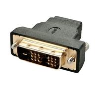 Lindy 41228 changeur de genre de câble HDMI-A FM DVI-D M Noir