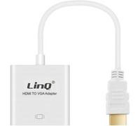 Adaptateur Vidéo HDMI Mâle vers VGA Femelle 1080P LinQ Blanc