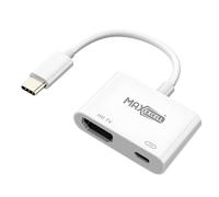Adaptateur Vidéo HDMI vers USB-C Ultra-HD 4K, Charge rapide USB-C 100W