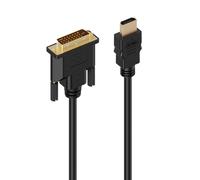 Adaptateur vidéo mâle vers DVI mâle vers DVI vers câble DVI, moniteur LCD et LED haute résolution DVI-D p compatible HDMI 1080