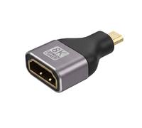 Adaptateur Vidéo Micro-HDMI Mâle vers HDMI 2.1 Femelle 8K UHD LinQ Gris