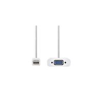 Nedis - Adaptateur vidéo - Mini DisplayPort (M) pour HD-15 (VGA) (F) - 20 cm - rond - blanc
