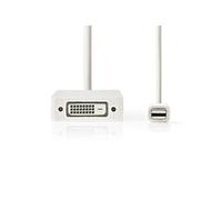 - Adaptateur vidéo - Mini DisplayPort mâle pour DB-15, DVI-D, HDMI femelle - 20 cm - blanc - support 1080p