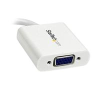 Adaptateur vidéo Mini DisplayPort vers VGA - Convertisseur Mini DP vers HD15 - M/F - 1920x1200 - Blanc - Convertisseur vidéo - VGA - DisplayPort -