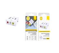 Adaptateur vidéo RCA vers HDMI - Convertit Les signaux RCA vers HDMI - Compatible avec différents appareils - Couleur : Blanc.