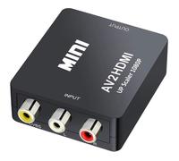Adaptateur vidéo RCA vers HDMI - OuiSmart® - AV2HDMI - Résolution 1080P - Compatible TV HDMI - Noir