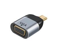 Adaptateur Vidéo USB-C Mâle vers VGA Femelle Résolution 1080p Compact Gris