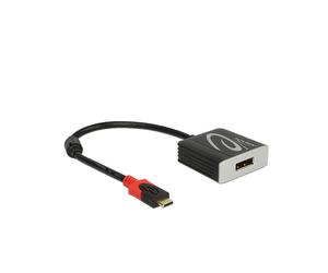 Adaptateur Vidéo USB-C vers HDMI DeLOCK 62999, Résolution 3840x2160, DisplayPort 1.4, Chipset Realtek RTD2171U, Noir, Compatible Thunderbolt™ 3
