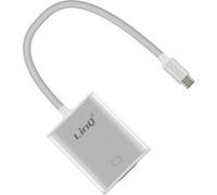 Adaptateur Vidéo USB type C Mâle vers VGA Hub Vidéo Linq Argent