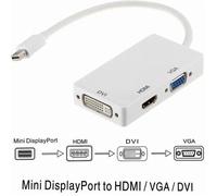 Adaptateur vidéo - VSHOP - Multifonction - Mini DisplayPort vers HDMI VGA DVI - Noir - MacBook Pro Air