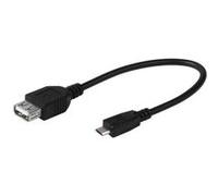 Vivanco CAM 17 Cable Adaptateur USB 2.0 Micro USB vers USB Fonctions OTG/Host Noir