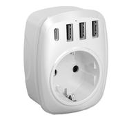 Adaptateur voyage UE/US - 4 ports USB - Voltman