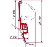 Adaptateur VW T4 Brandup pour stores F45S Fiamma