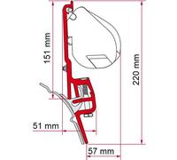 Fiamma F45/F43/F35 adaptateur VW T4 Brandrup
