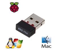 Adaptateur Wi-Fi USB 2.0 sans fil N, dongle 802.11n pour Raspberry Pi, compatible avec Windows 2000, XP, Vista, 7, 8 et Linux 2.4.