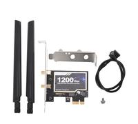 Adaptateur WiFi PC AC1200 PCIE Carte sans Fil pour Ordinateur de Bureau Installation Facile Carte réseau Gigabit Ethernet Double Bande Aucun CD de Pilote nécessaire