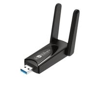 Adaptateur WiFi USB 3.0, Dual Band AC1200, double antenne, noir