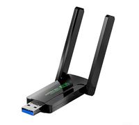 Adaptateur WiFi USB double bande 1300 m sans pilote avec double antennes rotatives et faible consommation d'énergie conçu pour une connexion Internet stable