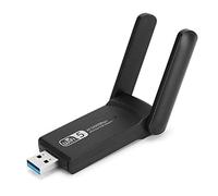 Adaptateur WiFi USB3.0 à Double Antenne pour PC, Double Bande 2.4GHz/5GHz 1200Mbps Support de Carte Réseau sans Fil pour Ordinateur Portable de Bureau et Autres Appareils