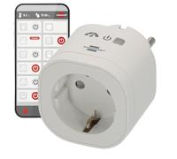 Brennenstuhl Connect Prise WiFi WAE 3600 XS01 avec mesure d'énergie (prise intelligente 2,4 GHz compatible avec Alexa et Google Assistant, Matter, prise intelligente avec minuterie, application