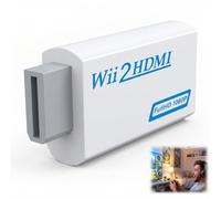 Adaptateur Wii vers HDMI 1080p/720p, Convertisseur Audio Vidéo avec Connecteur 3,5 mm, Compatible NTSC/PAL pour SKY et Toutes Consoles Wii, Transmission Numérique Haute Définition sur TV, Moniteur