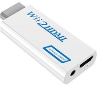 Adaptateur Wii Vers Hdmi,1080p Convertisseur Avec Port Hdmi Et Sortie Audio 3,5 Mm Pour Écran Wii,Prend En Charge Tous Les Modes D'affichage (Wii Ntsc 480i,480p,576i Pal) (White)