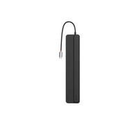 Adaptateur WKSX030213 Type-C Conversion HDMI*2+USB3.0*3+PD*1+DP*1+SD/TF*1+RJ45*1+Type-C Data*1+3.5mm*1 Noir