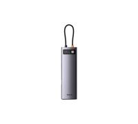 Adaptateur WKWG020213 12 IN 1 Type-C vers PD*2+HDML+RJ45+DP+USB*4+SD/TF+3.5mm Gris