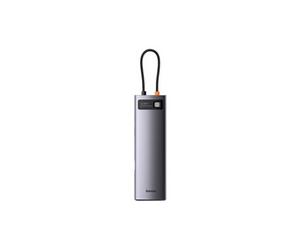 Adaptateur WKWG020213 12 IN 1 Type-C vers PD*2+HDML+RJ45+DP+USB*4+SD/TF+3.5mm Gris