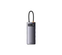 Adaptateur WKWG030213 6 IN 1 Type-C vers USB3.0*3+PD*1+SD/TF*1 Gris