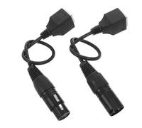Adaptateur Xlr 3 Broches vers Rj45 Femelle Dmx512, Câble Noir | Connecteur Plaqué Or, Blindage Métallique et Pvc, Signal Équilibré, pour Éclairage Scène et Audio