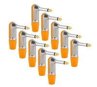 Adaptateur XLR de Prise Audio Professionnel Durable résistant à la Corrosion 6,35 mm Adaptateur de Microphone pour Casque de cinéma Maison récepteurs AV Pianos Guitares Basses en (Orange)