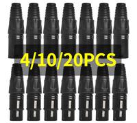 Adaptateur XLR mâle à femelle à 3 broches, prise Audio équilibrée pour Microphone, mélangeur, haut-parleur, 4/10/20 pièces Male