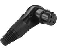 Adaptateur XLR réglable à 90 ° pour microphone à souder 3 broches XLR femelle angle droit Connecteur à souder 5 positions Multi Angle XLR réglable pour haut-parleurs,enceintes,tables