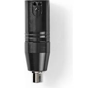 Adaptateur XLR | XLR 3-pin Male | RCA Female | Nickel Plated | Straight | Metal | Black | 1 pc. | Sachet plastique
