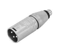 Adaptateur XLR XLR 3p mâle - RCA femelle Argent