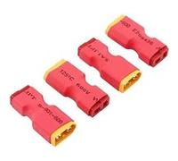 Adaptateur XT60 Mâle vers T-Plug Femelle 4 Pièces Conversion Rapide Léger Compatible avec Batterie LiPo, Stéréo, Connecteur, Rouge G