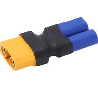 Adaptateur XT90 vers EC5, convertisseur XT90 femelle vers EC5 mâle Matériau caoutchouc Facteur de sécurité élevé Modèle de voiture RC Modèle de bateau Longue durée de vie