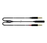 Adaptateur Y audio [1x Jack femelle 6.35 mm - 2x Jack mâle 6.35 mm] Cordial CFY