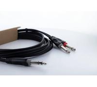 Adaptateur Y Cordial 14879 Jack audio [1x Jack mâle 6,3 mm (stéréo) - 2x Jack mâle 6,3 mm (mono)] 5 m noir gaine en PVC, câble