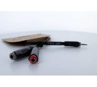 Adaptateur Y Cordial 14892 Jack audio [1x Jack mâle 3.5 mm - 2x Jack femelle 6,3 mm (mono)] 0.30 m noir gaine en PVC, câble jumelé