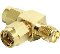 Adaptateur Y pour antenne WiFi Delock 88710 [2x SMA mâle - 1x SMA femelle] or