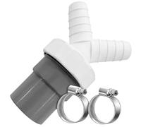 Adaptateur Y pour Double Evacuation Machine a Laver et Tuyau Evacuation Lave Vaisselle avec Sortie pour Tuyau (Gris, YØ18-23mm)