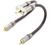 QED Performance Y-SW Adaptor - Répartiteur audio - RCA femelle pour RCA x 2 mâle - double paire torsadée blindée