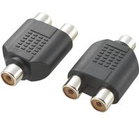 Adaptateur Y SpeaKa Professional SP-2873360 [1x Cinch-RCA femelle - 2x Cinch-RCA femelle] noir
