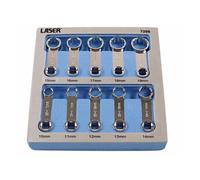 Jeu de 10 adaptateurs pour ynamométrique - Laser Tools - 3/8 - Chrome vanadium entièrement poli
